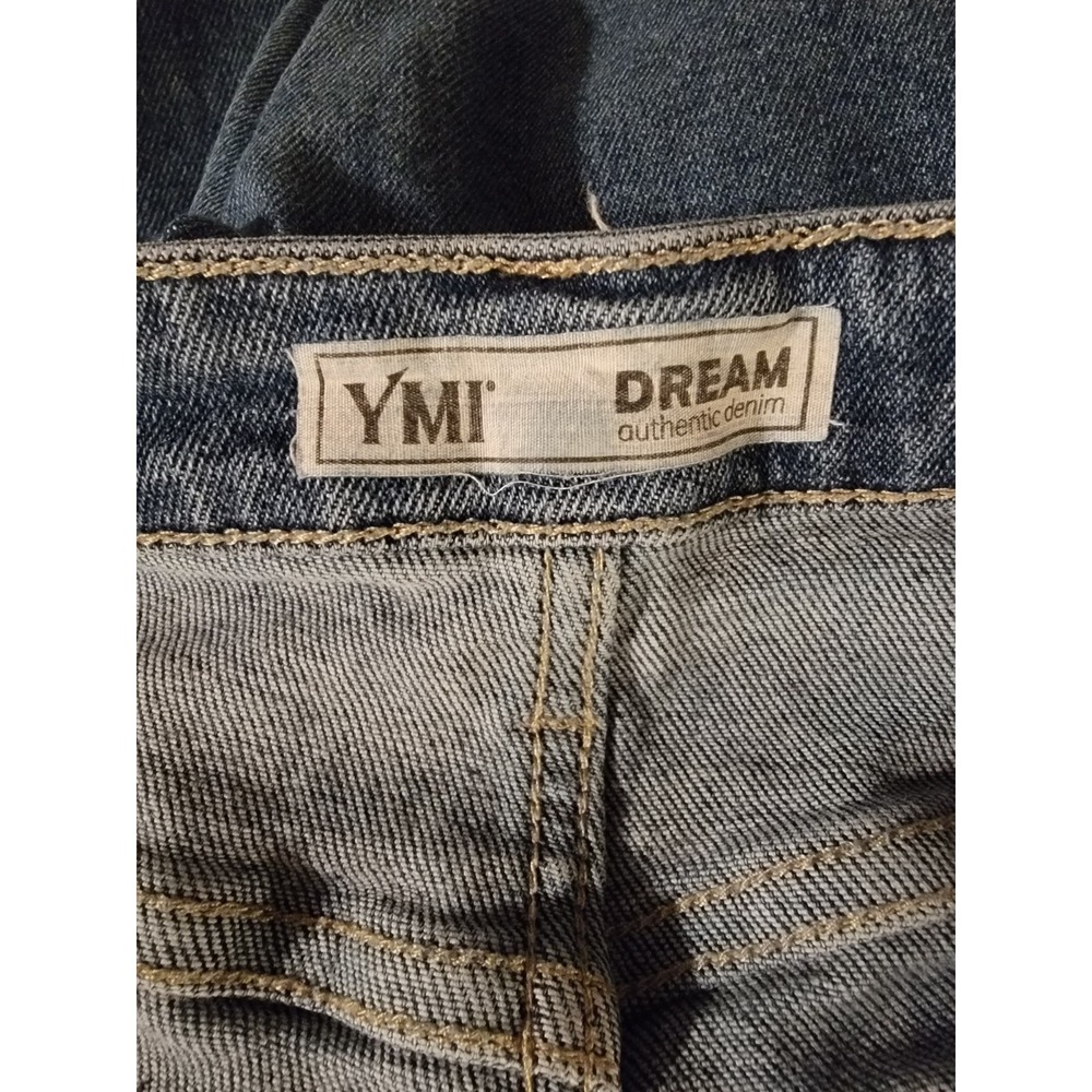 Ymi Dream Jeans Women's Cropped Fitted Stretch High Rise Button Fly Size 11/30 - Picture 6 of 7